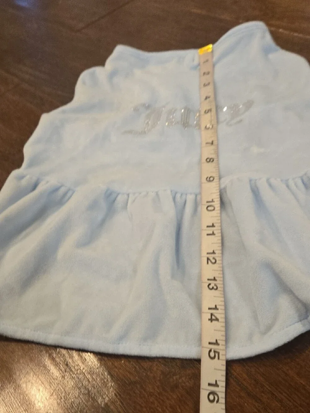 Juicy Couture Light Blue Rhinestone Logo Dog Dress